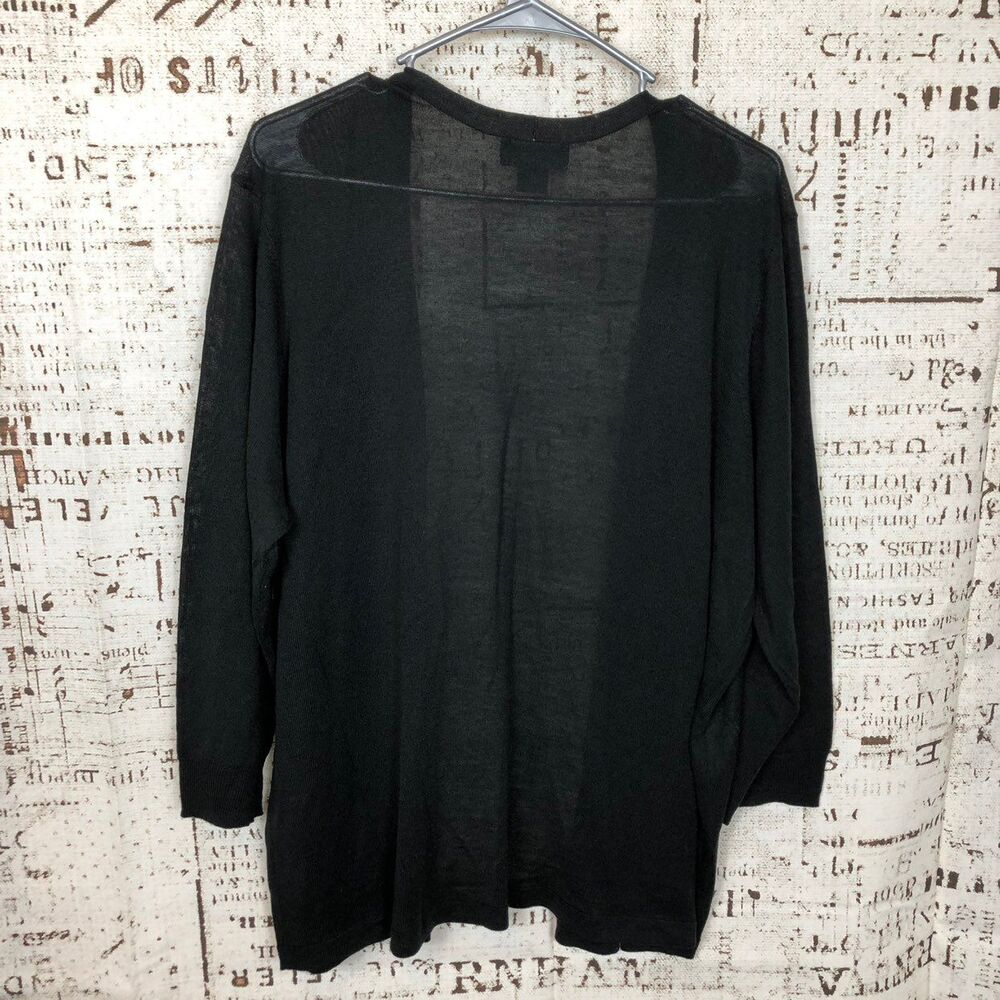 Liz Claiborne Black Cardigan Duster